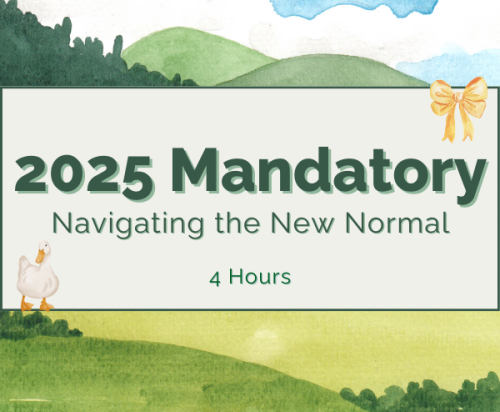 2025 Mandatory Course | 3/10/25 | 9a-1p (4hrs)