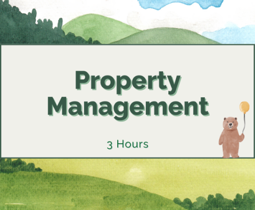 Property Management | 3/11/25 | 12:30p-3:30p (3hrs)